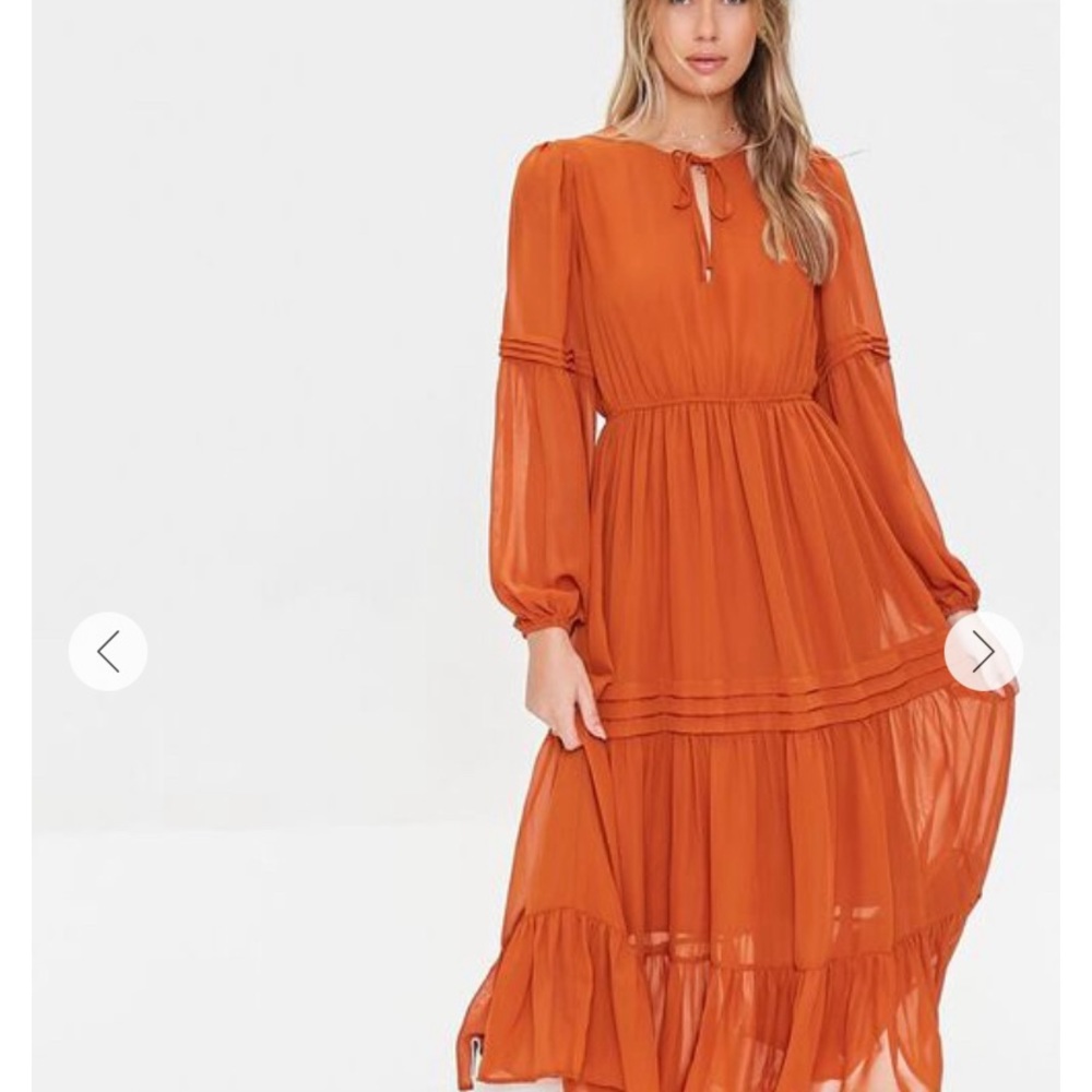 NWT Forever21 Peasant MIDI Dress